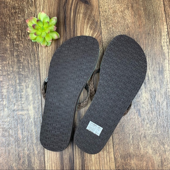 Sanuk Poncho Viva Braided Leather Strap Sandals - Picture 8 of 10